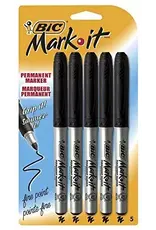 MARKER BIC  MARK IT - FINE POINT BLACK 5 PACK