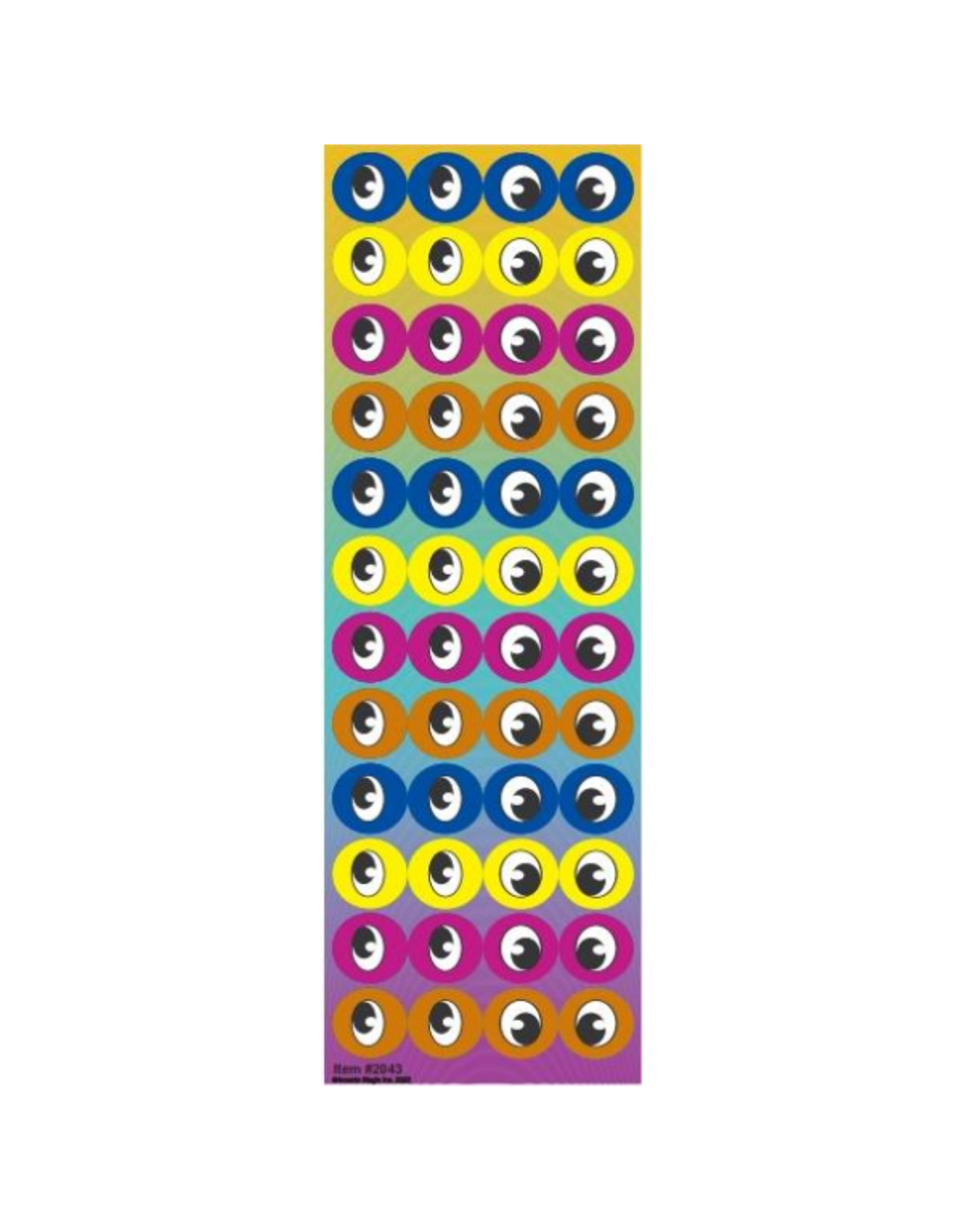 incento magic STICKERS: ANIMATED EYES  48 PER SHEET 6 SHEETS