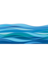SCALLOPED BORDER : SEAS THE DAY WAVES - 2 1/4"X37'