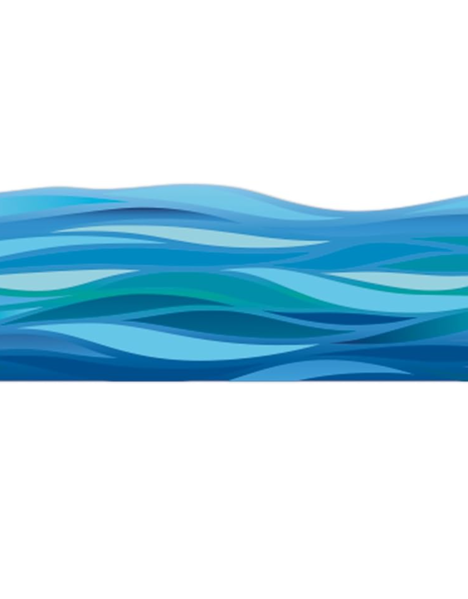 SCALLOPED BORDER : SEAS THE DAY WAVES - 2 1/4"X37'