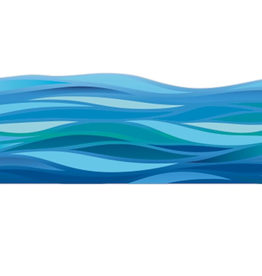 SCALLOPED BORDER : SEAS THE DAY WAVES - 2 1/4"X37'