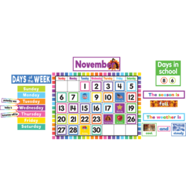 BULLETIN BOARD SET: COLORFUL CALENDAR