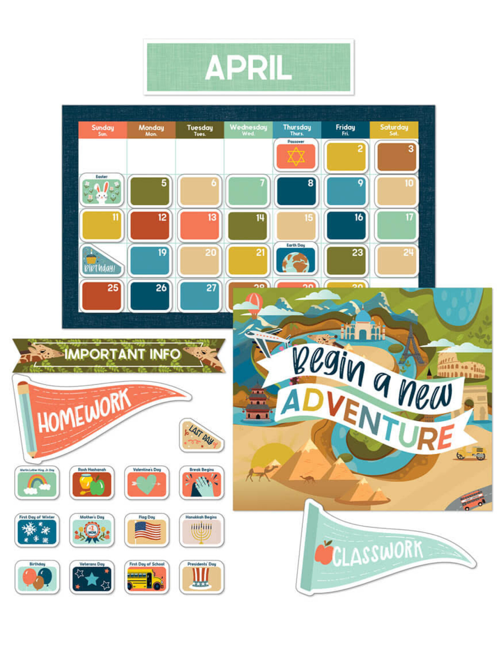 BULLETEN BOARD SET: LET'S EXPLORE CALENDAR