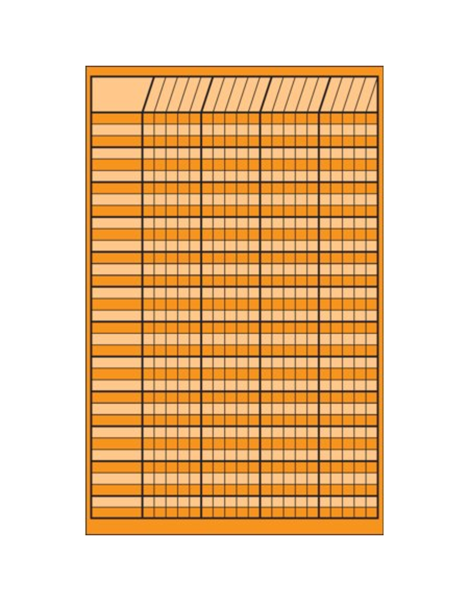 INCENTIVE CHART VERTICAL: 14"X22" ORANGE