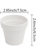 DIY CERAMIC FLOWER POT -2.6"X2.95"