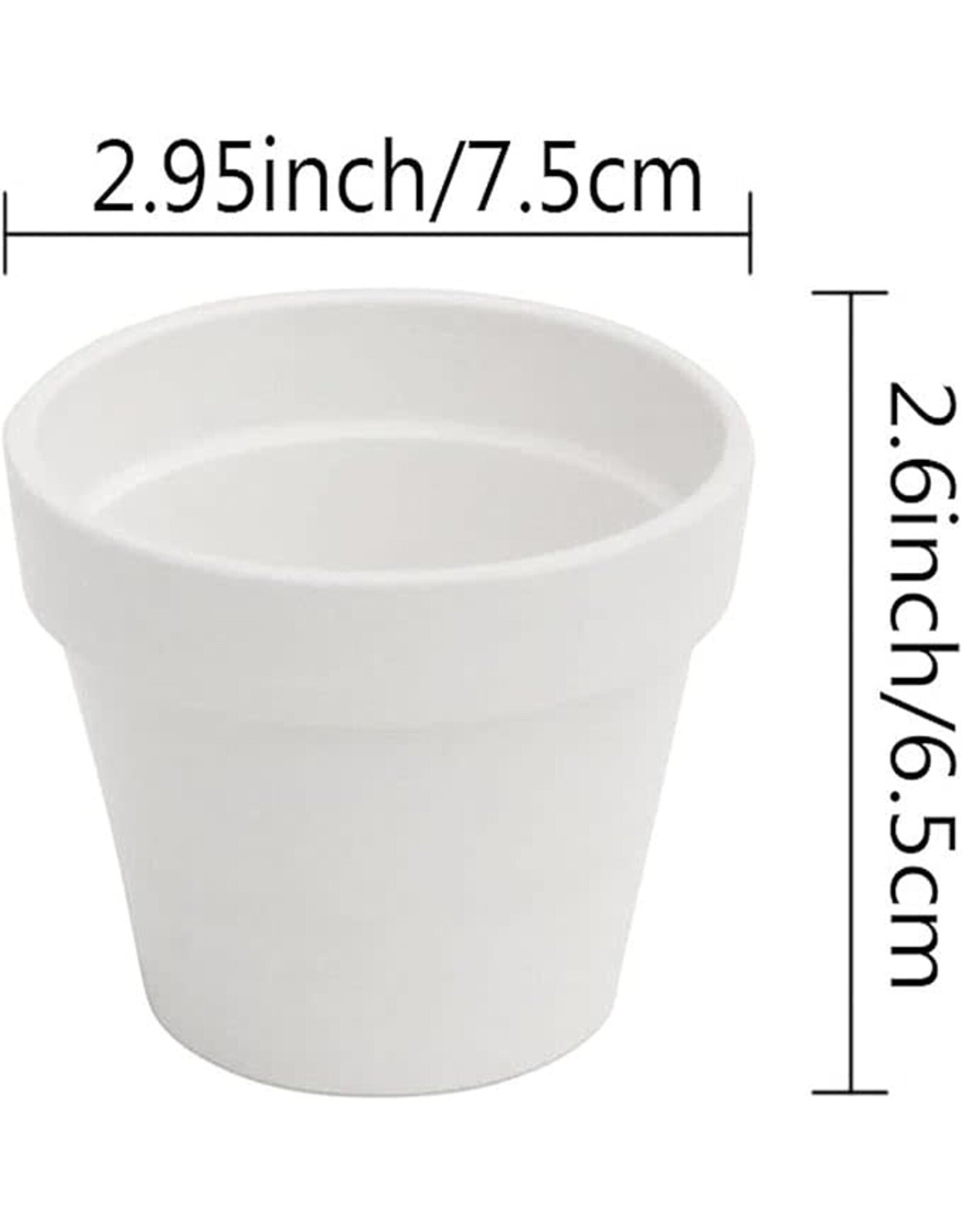 DIY CERAMIC FLOWER POT -2.6"X2.95"