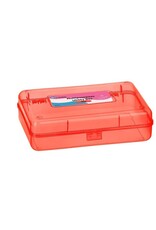 PENCIL CASE: 8"X4.75"X2.5" - RED