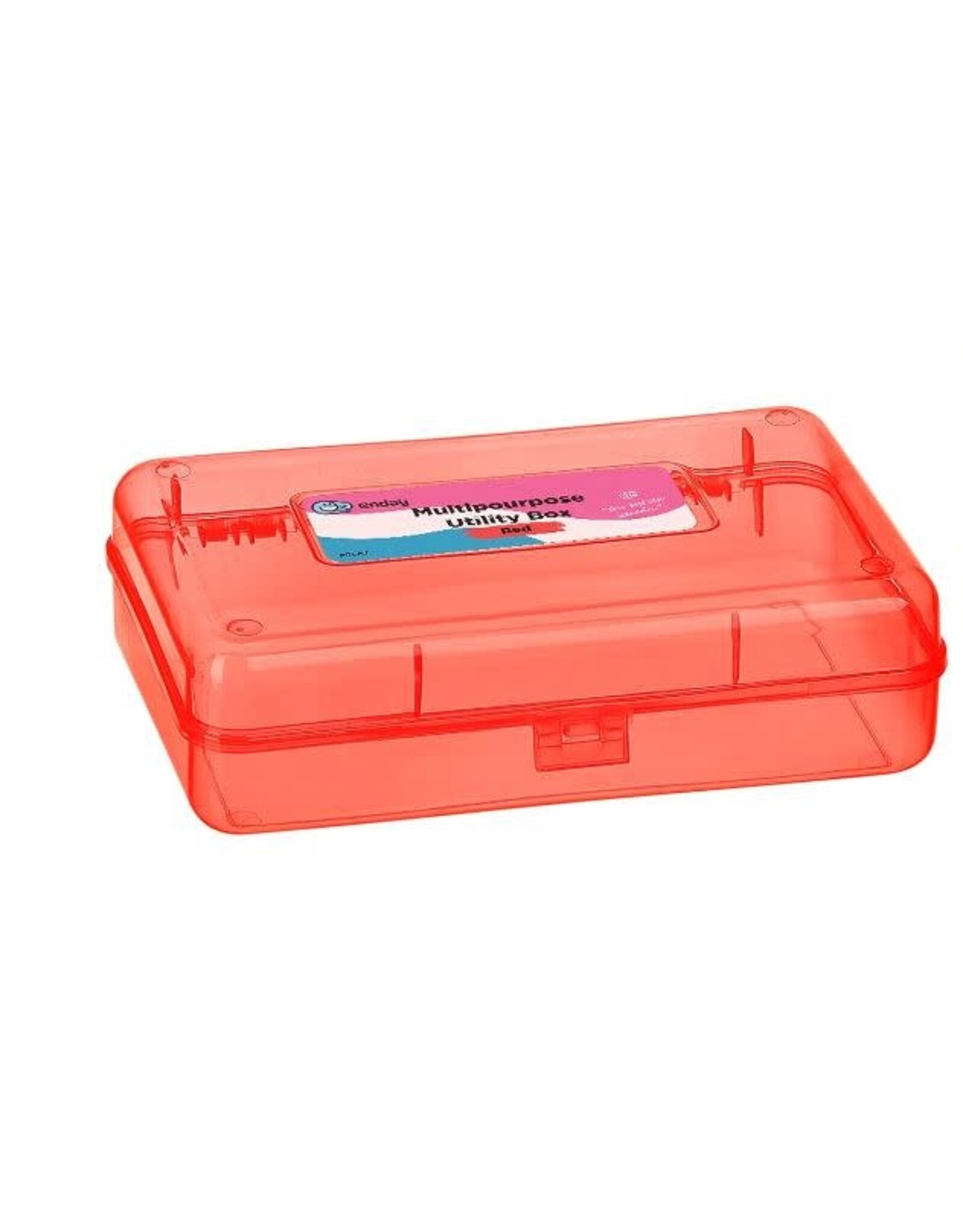 PENCIL CASE: 8"X4.75"X2.5" - RED