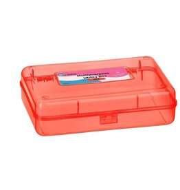 PENCIL CASE: 8"X4.75"X2.5" - RED