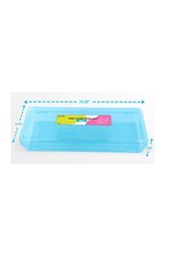 PENCIL CASE: RULER LENGTH  13.25"X 4.75"X2.5" - BLUE