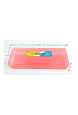 PENCIL CASE: RULER LENGTH 13.25"X 4.75"X2.5" - RED