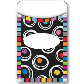 LIBRARY POCKETS: COLORFUL CHALKBOARD 36PC