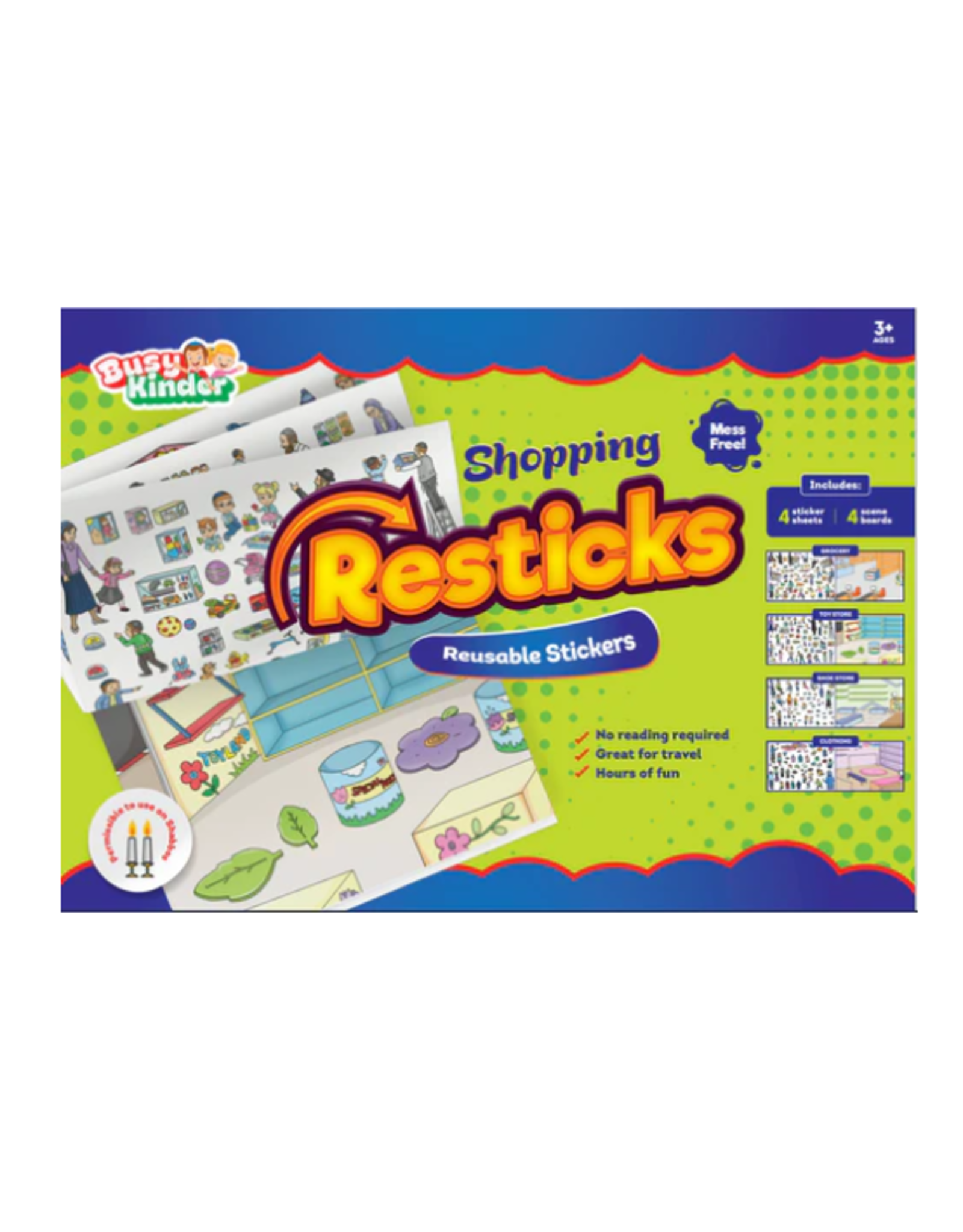 Busy Kinder REUSABLE STICKER PAD: SHOPPING