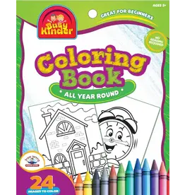 Busy Kinder BUSY KINDER COLORING BOOK: ALL YEAR ROUND 24 PAGES