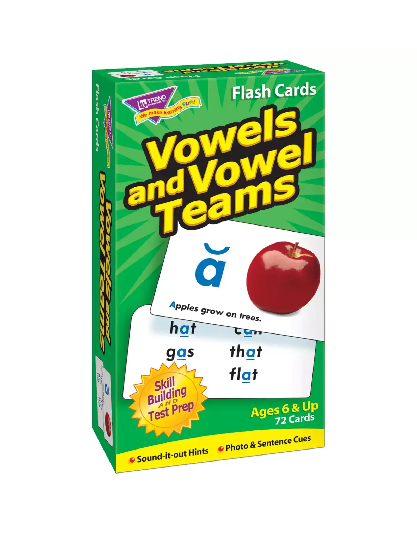 FLASH CARD:  VOWELS &VOWEL TEAMS - 72 CARDS