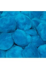 POM POMS:  1" NEON  BLUE 100 PACK