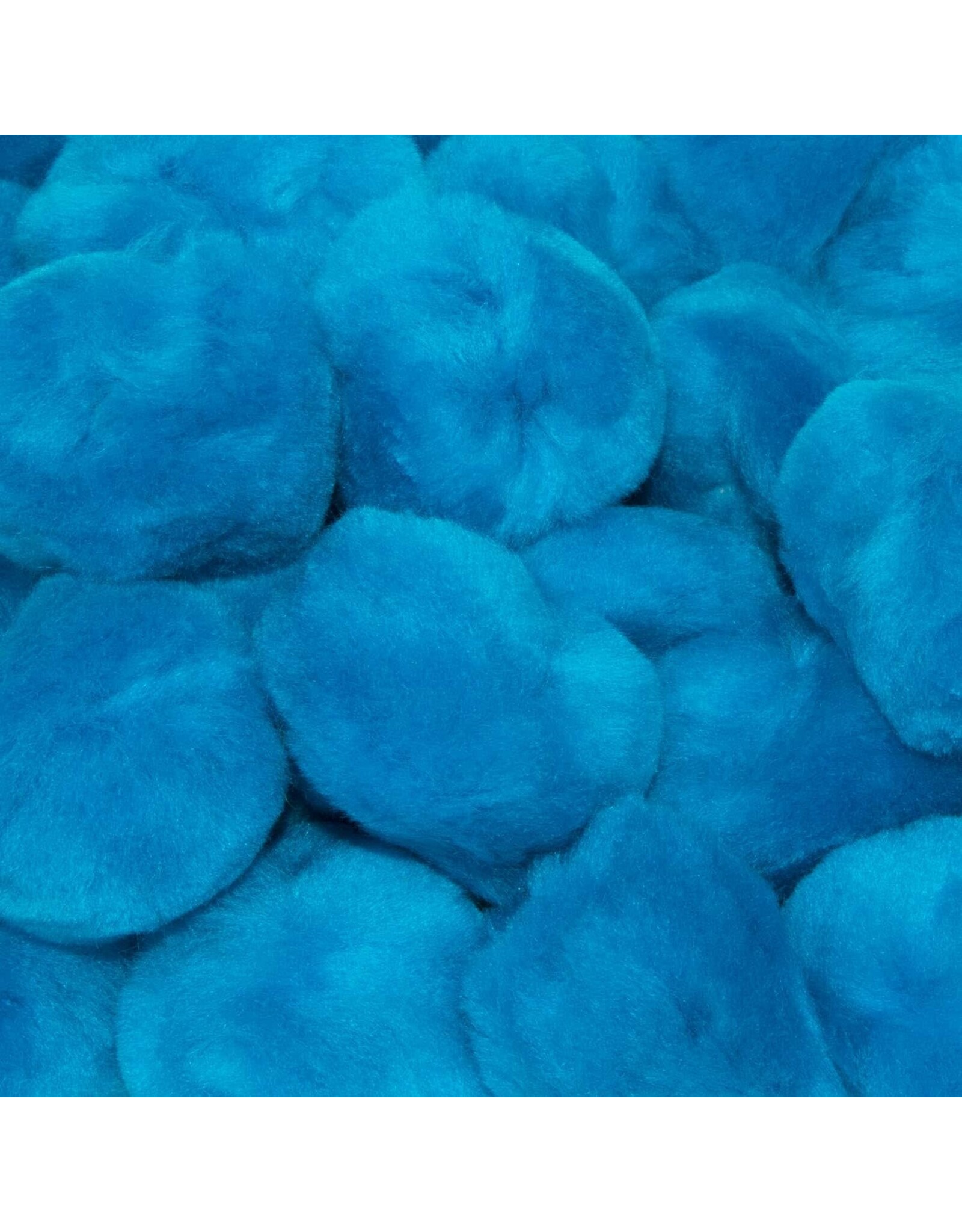 POM POMS:  1" NEON  BLUE 100 PACK