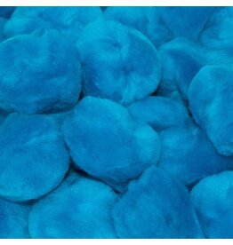 POM POMS:  1" NEON  BLUE 100 PACK