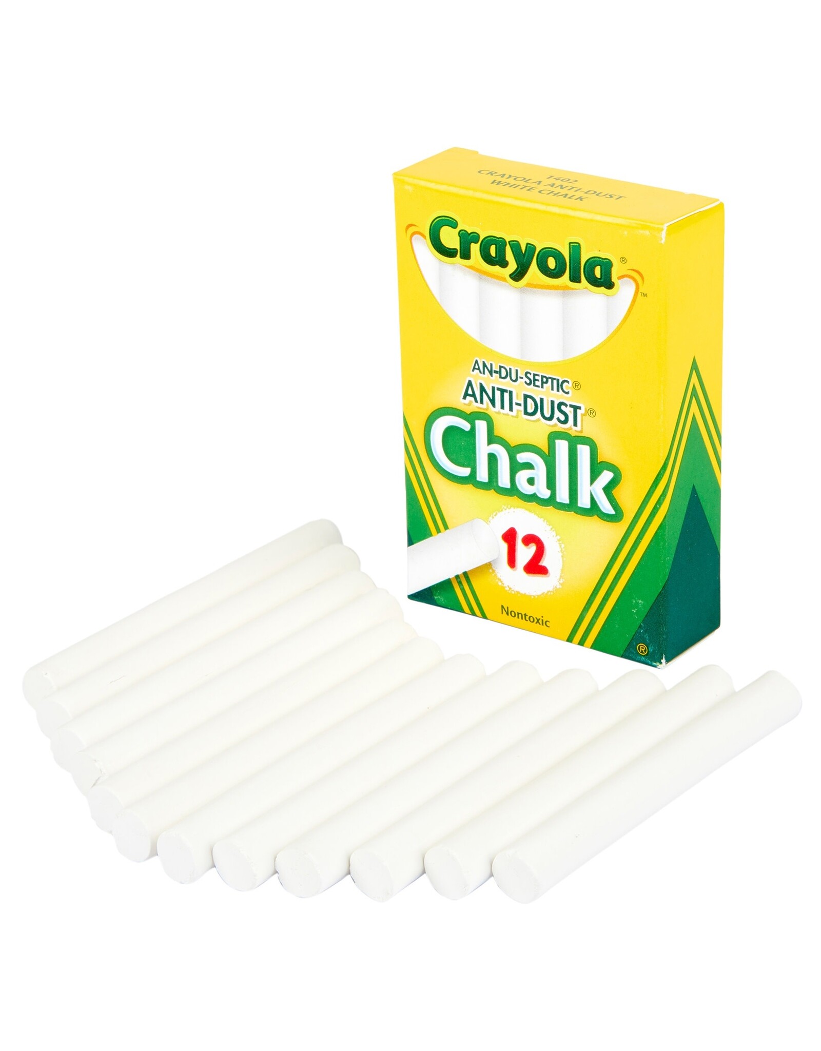 CRAYOLA DUSTLESS WHITE CHALK - 12/Pkg