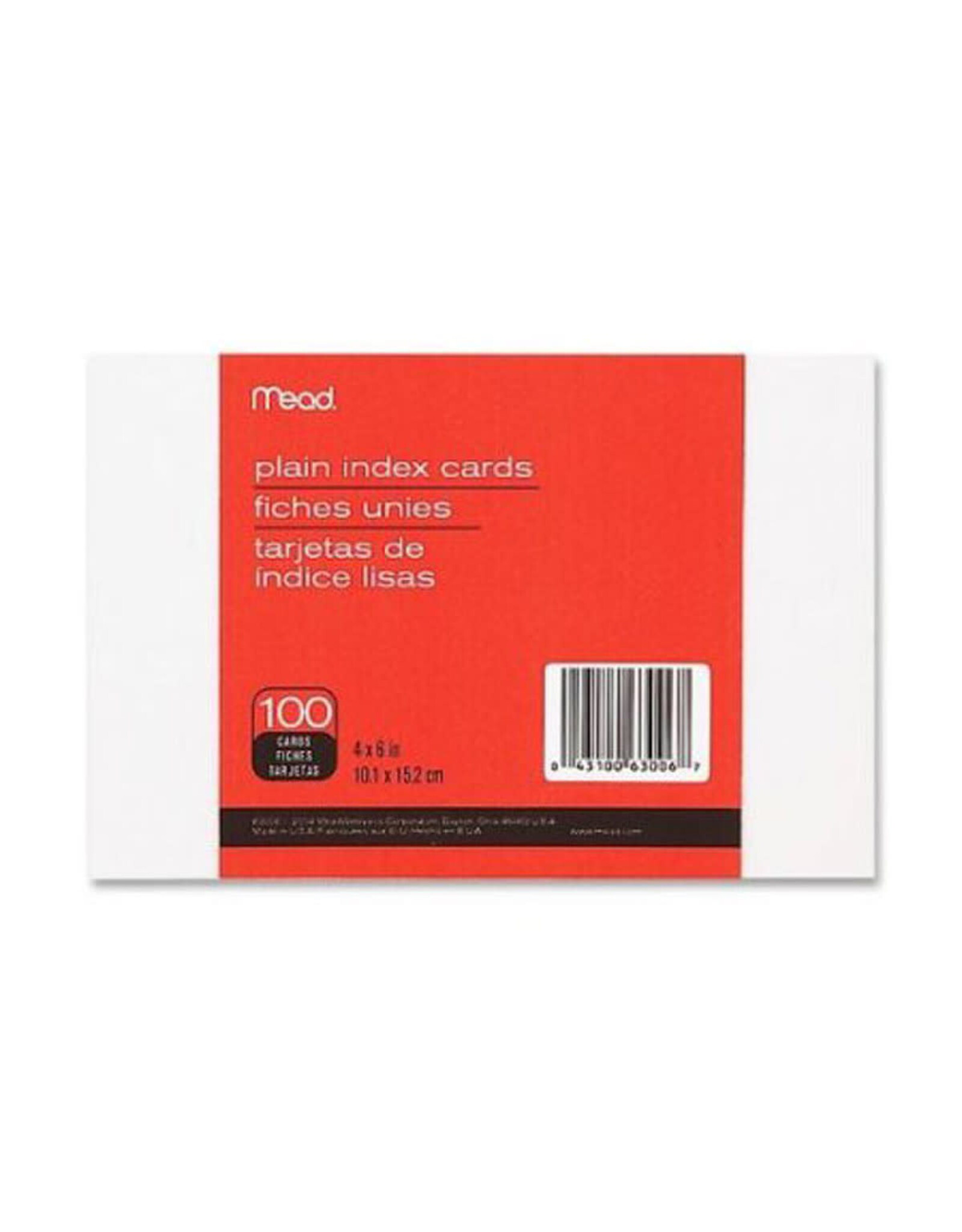 MEAD INDEX CARDS: BLANK 4"x6" 100 PACK