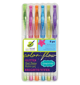 GEL PENS: BRIGHT GLITTER 6 PACK