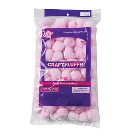 CRAFT FLUFFS: PINK  100 PACK