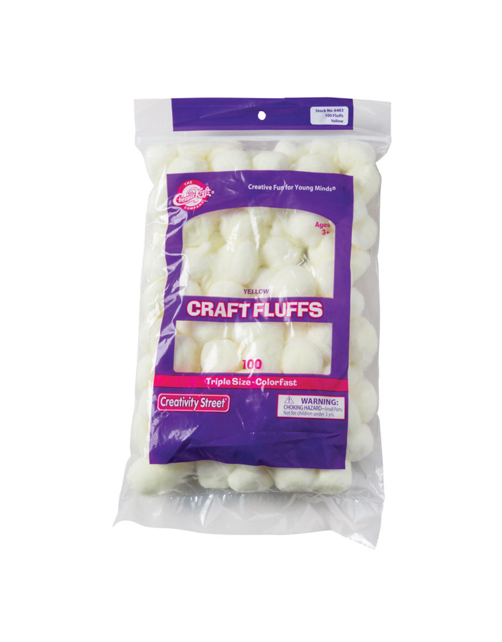 CRAFT FLUFFS: YELLOW 100 PACK