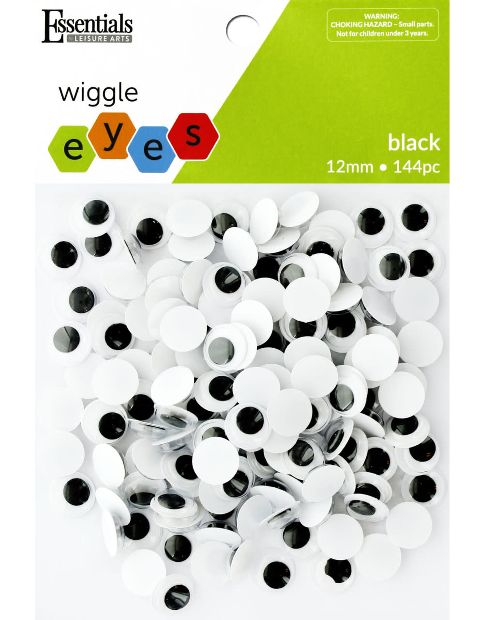 WIGGLE EYES: 12MM - 144 PACK