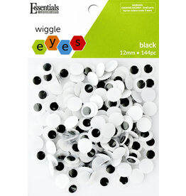WIGGLE EYES: 12MM - 144 PACK