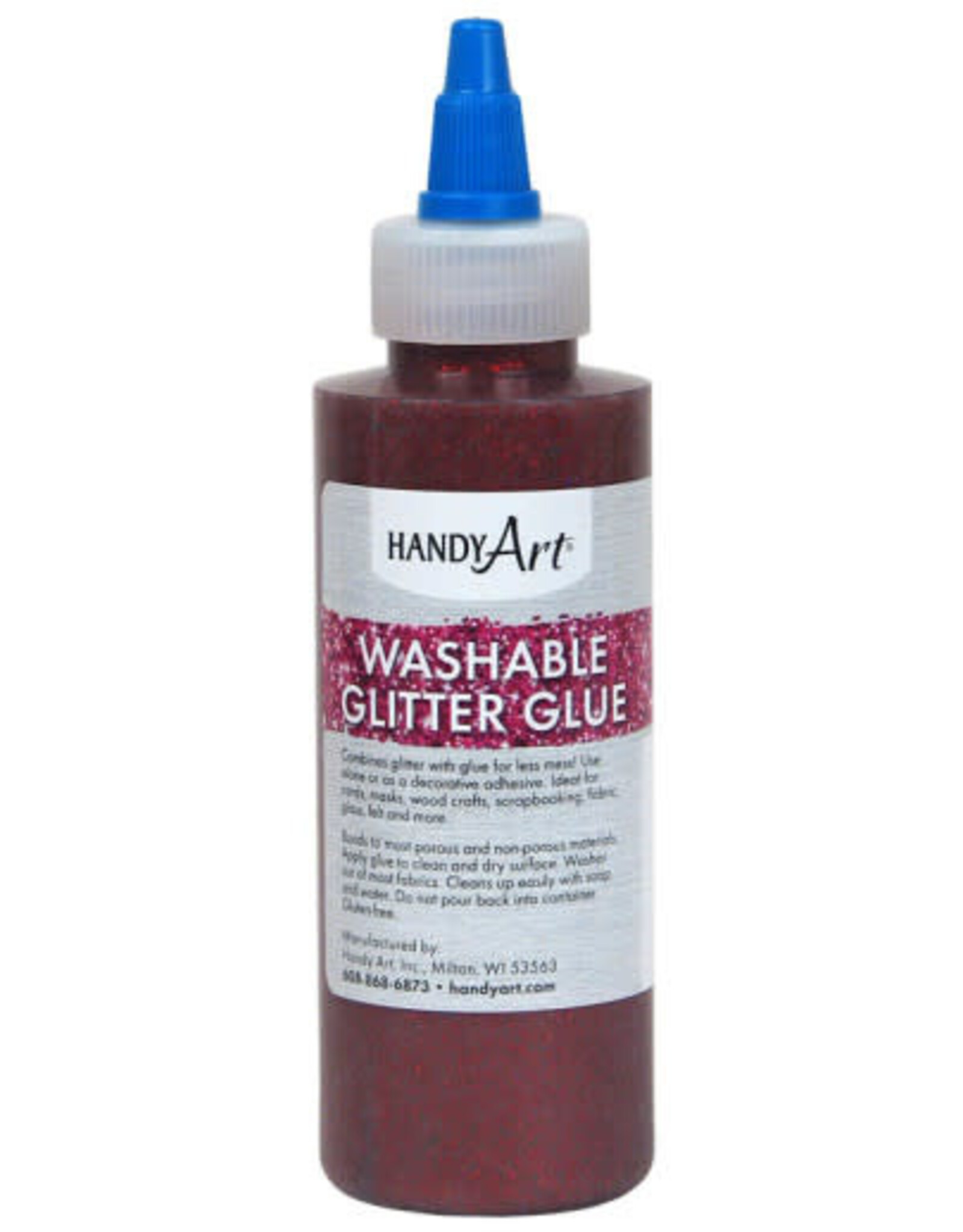 WASHABLE GLITTER GLUE: RED 4OZ
