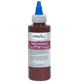 WASHABLE GLITTER GLUE: RED 4OZ