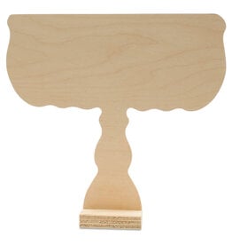 MENORAH -  WOODEN STANDING 10.25"X11.25"