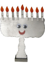 MENORAH -  WOODEN STANDING 10.25"X11.25"