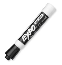 MARKER EXPO DRY ERASE LOW ODOR BLACK, CHISEL - 1 MARKER