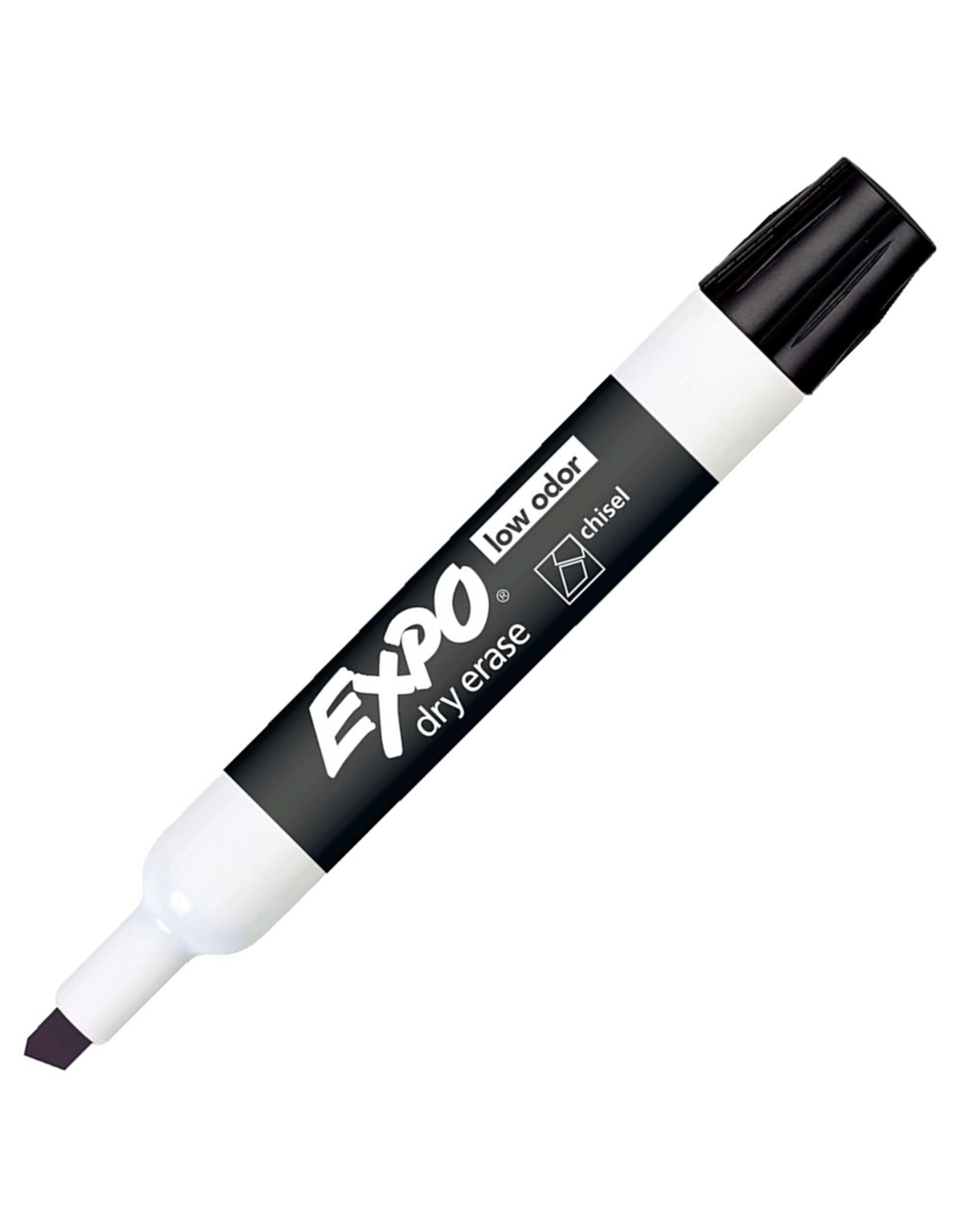 MARKER EXPO DRY ERASE LOW ODOR BLACK, CHISEL - 1 MARKER