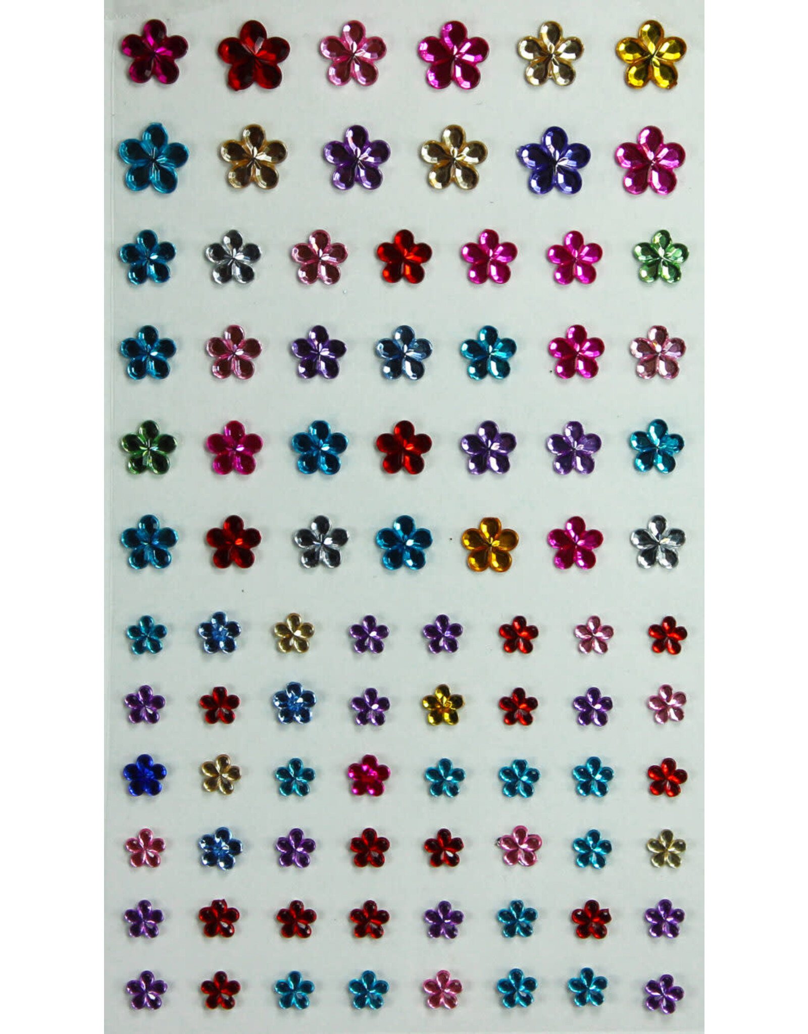 RANENU RHINESTONE GEM STICKER FLOWERS: ASSORTED SIZES 5-10MM