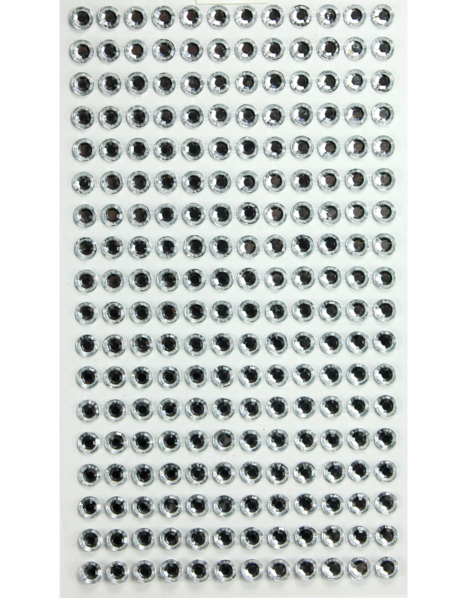 RANENU RHINESTONE STICKER: 6MM SILVER 220 PACK