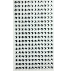 RANENU RHINESTONE STICKER: 6MM SILVER 220 PACK