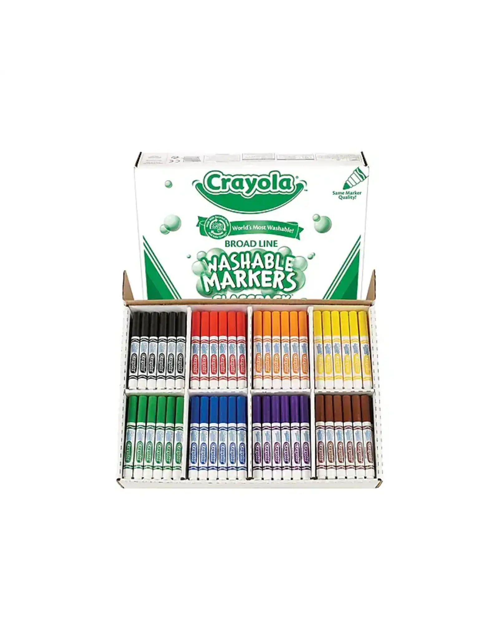 CRAYOLA CLASSPACK: WASHABLE BROAD LINE MARKERS 200 PACK 8 COLORS