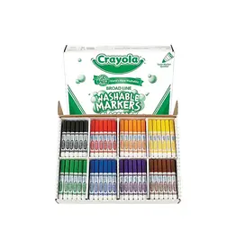 CRAYOLA CLASSPACK: WASHABLE BROAD LINE MARKERS 200 PACK 8 COLORS