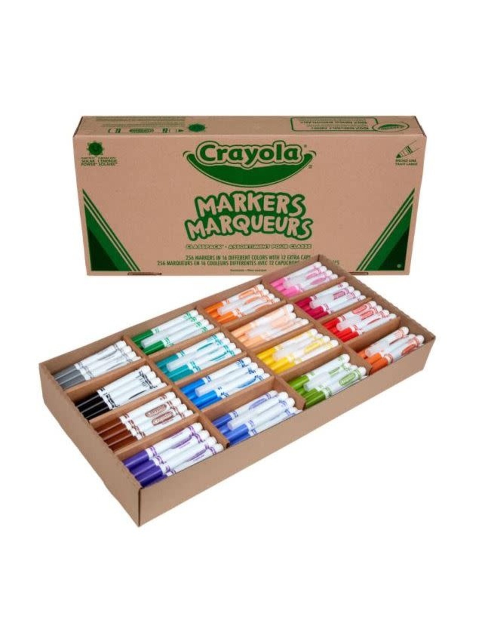 CRAYOLA CLASSPACK: BROAD LINE MARKERS 256 PACK 16 COLORS