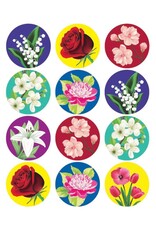 RANENU STICKERS: JUMBO FLOWER DOTS - 72 STICKERS