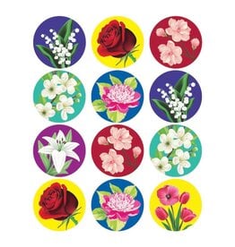 RANENU STICKERS: JUMBO FLOWER DOTS - 72 STICKERS