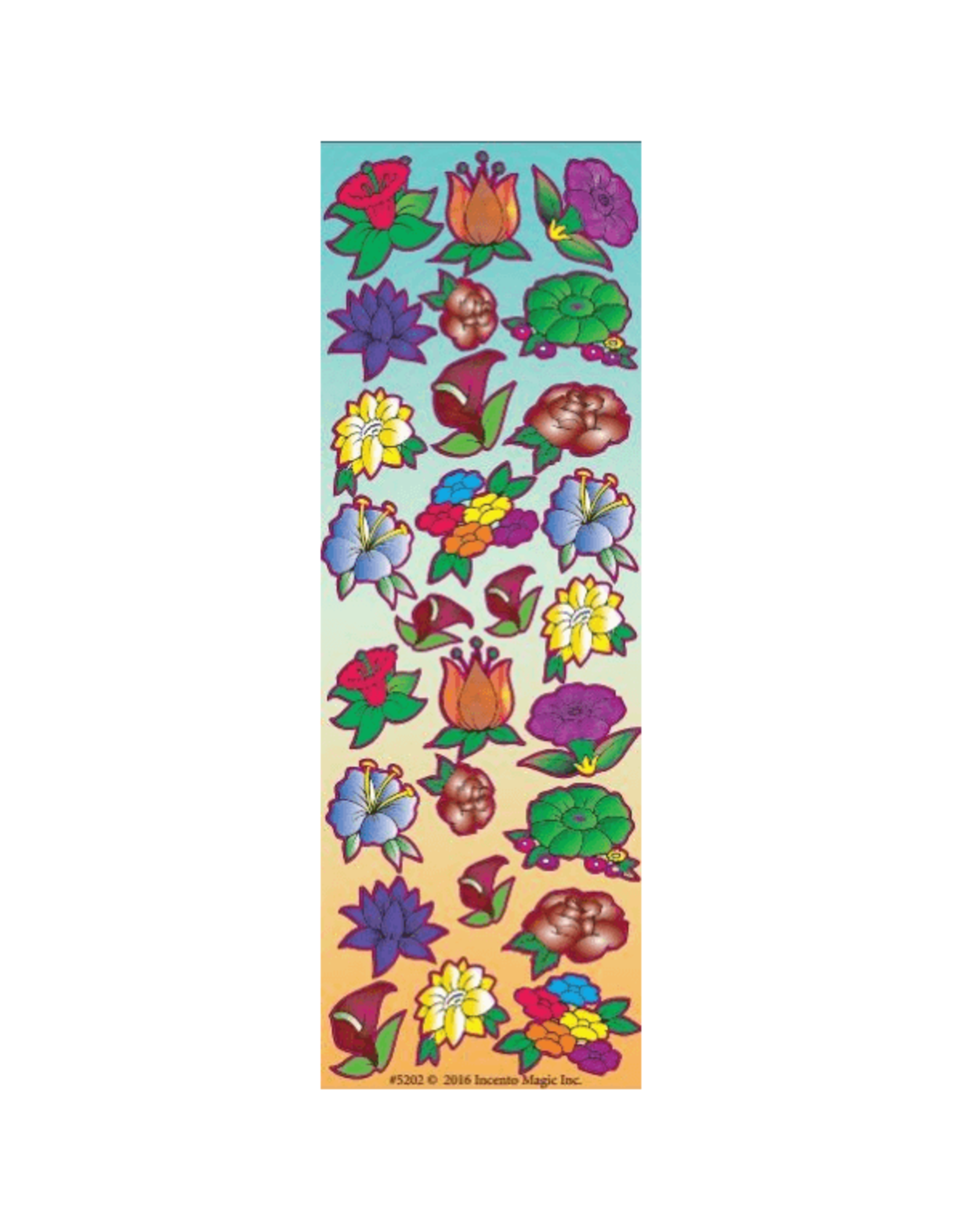 incento magic STICKERS: FLOWERS - DIE-CUT  6 SHEETS