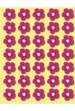 STICKERS: PINK  FLOWER 3/4" -  210 STICKERS