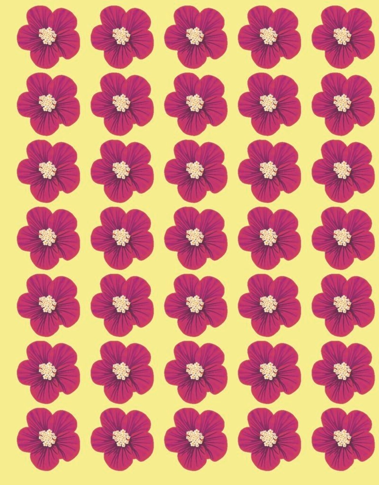 STICKERS: PINK  FLOWER 3/4" -  210 STICKERS