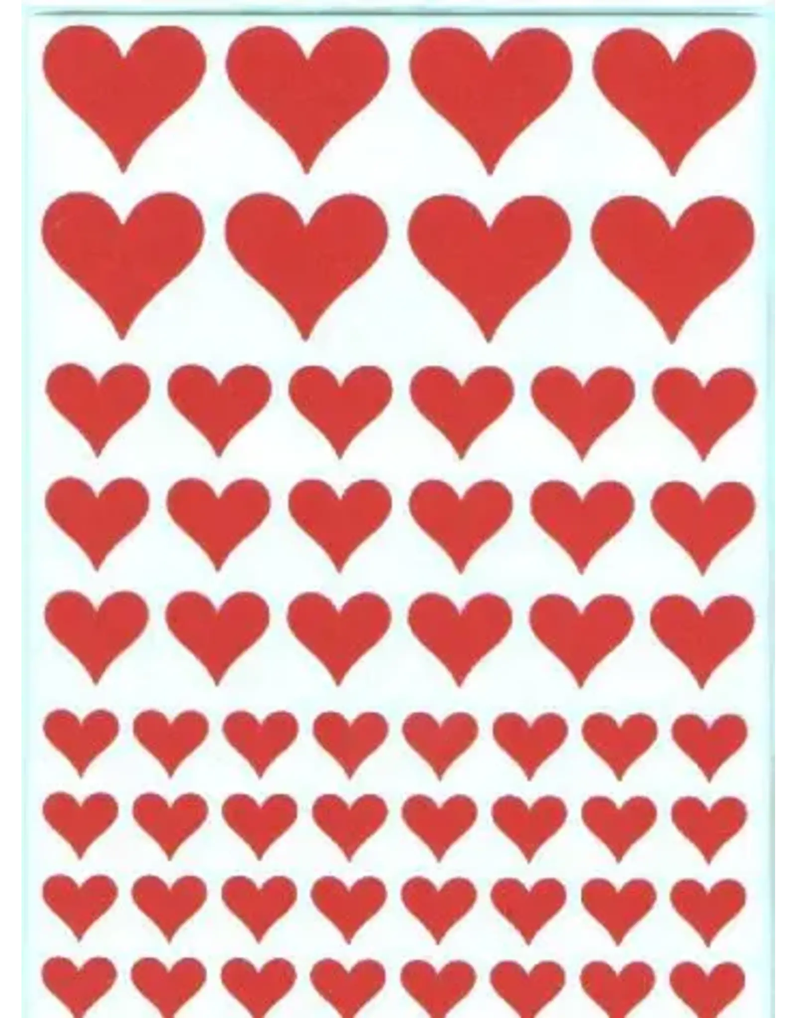 STICKERS: RED HEART ASSORTED SIZE  10 SHEETS
