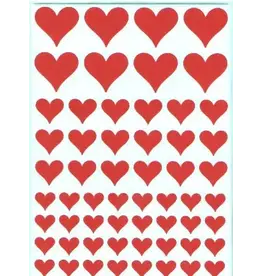 STICKERS: RED HEART ASSORTED SIZE  10 SHEETS