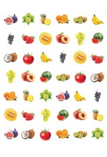 RANENU STICKER: FRUIT -SMALL DOTS - 6 SHEETS