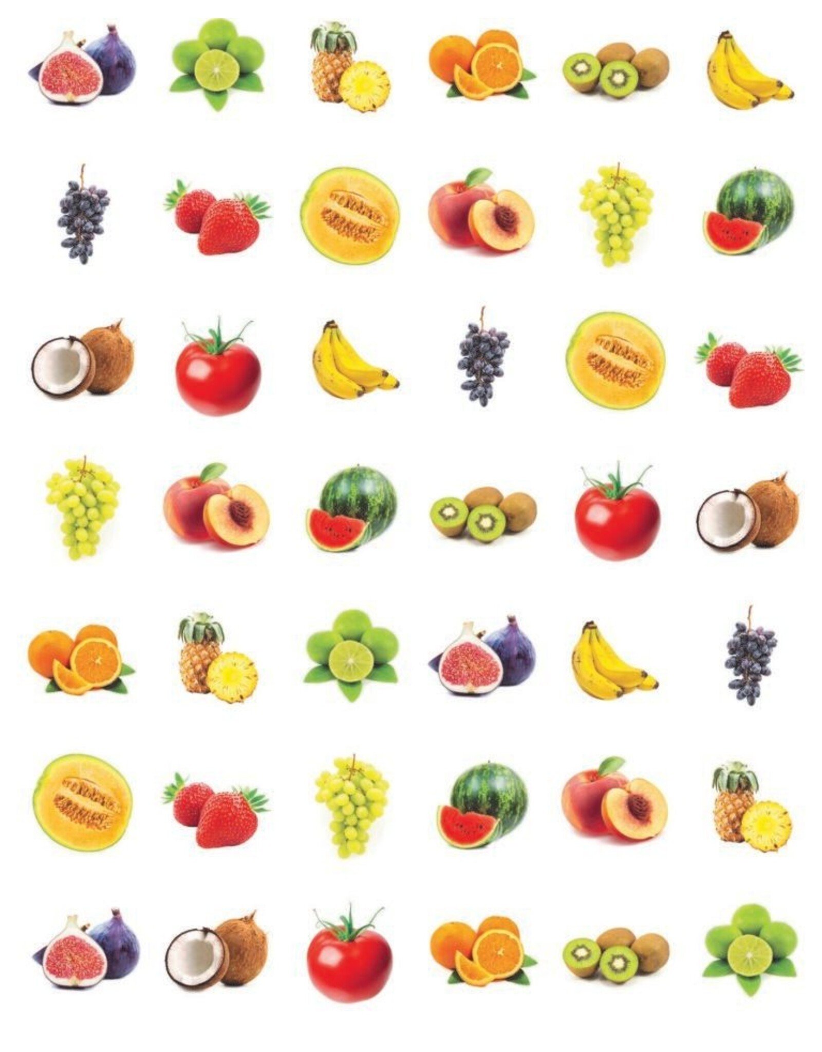 RANENU STICKER: FRUIT -SMALL DOTS - 6 SHEETS